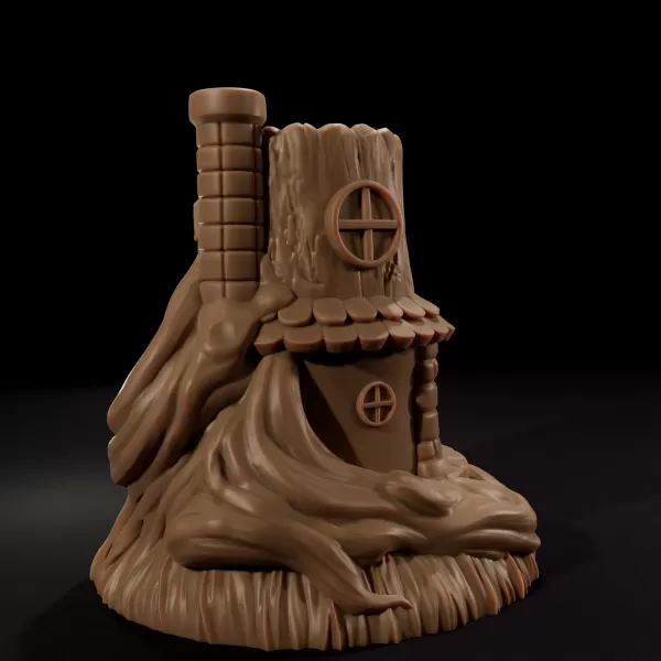 Enchanted Tree Stump Fairy House - Model preview 3