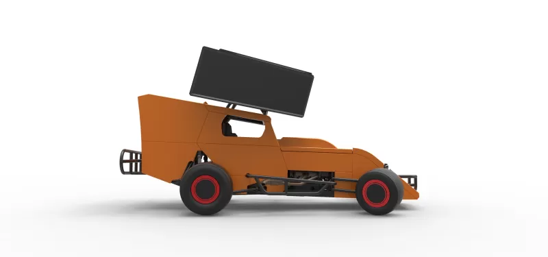 Southern Wing Modified Stock car while turning Scale 1:25 - Model preview 22