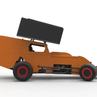 Southern Wing Modified Stock car while turning Scale 1:25 - Model thumbnail 22