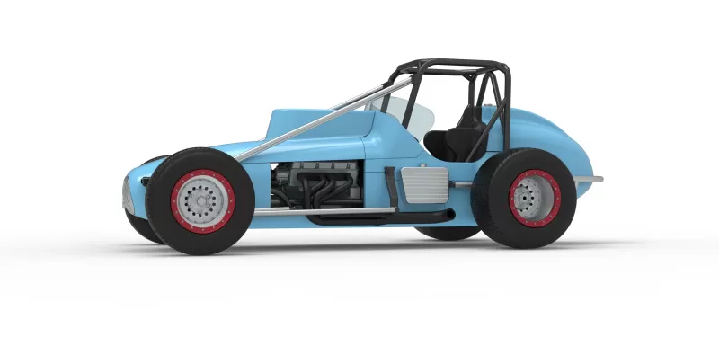 Dirt Silver Crown Champ car Scale 1:25 - Model preview 2