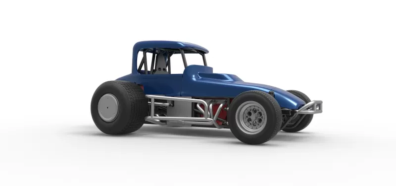 Vintage Sprint car Version 2 Scale 1:25 - Model preview 25