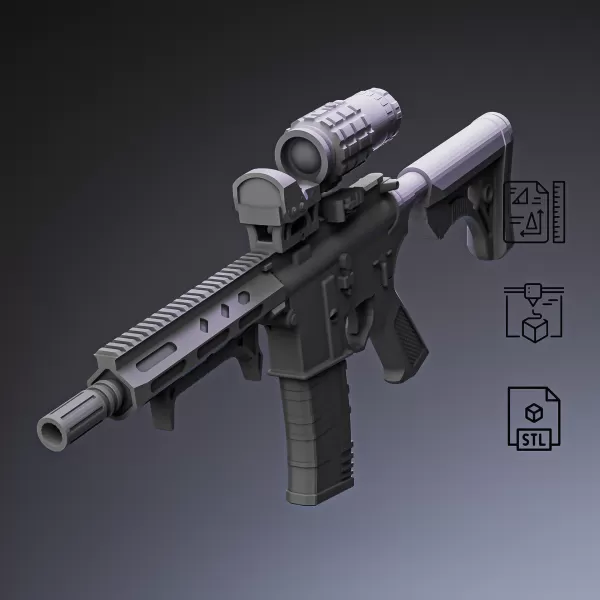 M4 Custom Tactical Rifle #RoZ - Model preview 3
