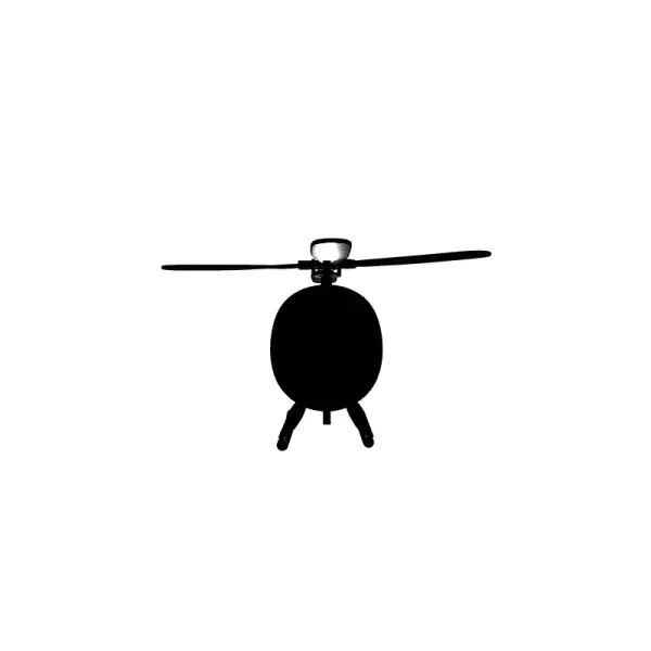 Decorative Helicopter 3D Printable Model - Model preview 2
