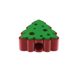 Christmas Straw Topper, Christmas Tree, 10mm, Holiday Straw - Model thumbnail 5