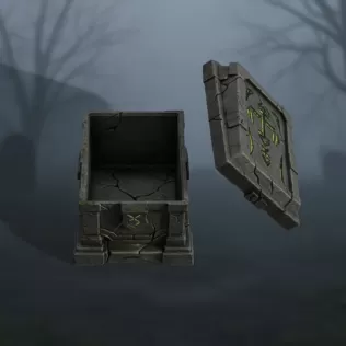 Cursed Tombstone Box - Gothic Halloween Container 3D Printing Model ...