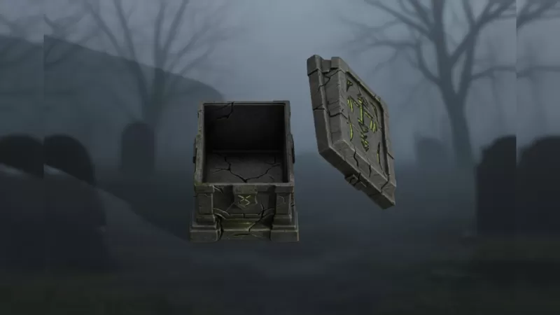 Cursed Tombstone Box - Gothic Halloween Container 3D Printing Model ...