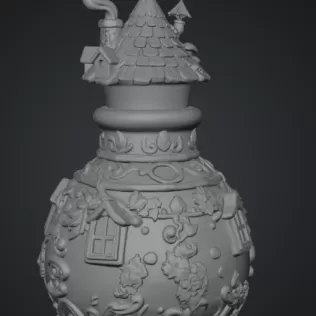 Mushroom Potion House STL File for 3D Print - Model thumbnail 10