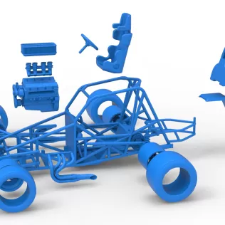 Sprint car Base Version 2 Scale 1:25 - Model thumbnail 28