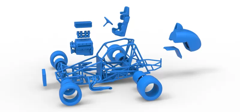 Sprint car Base Version 2 Scale 1:25 - Model preview 28
