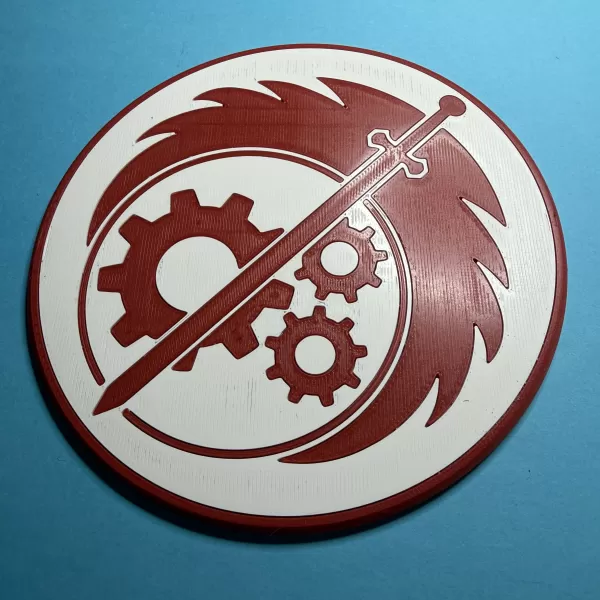 Fallout Brotherhood of Steel Logo Coaster - Model preview 4