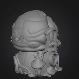 Enchanted Snail Shell Cottage STL File 3D Printable - Model thumbnail 10