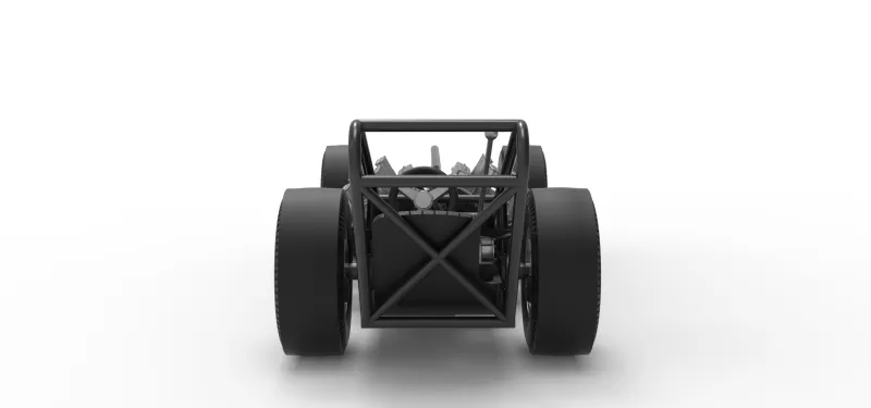 Vintage AWD Dragster Base Version 2 Scale 1:25 - Model preview 16