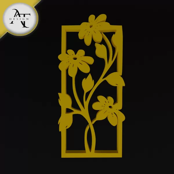 Flower - 2D Wall Art Decor - Model preview 1