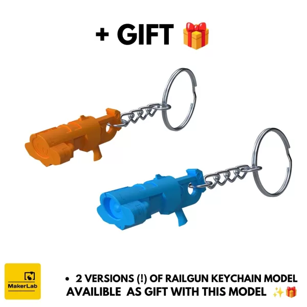 Railgun - Quake III Arena - Printable 3d model - STL files - Model preview 15