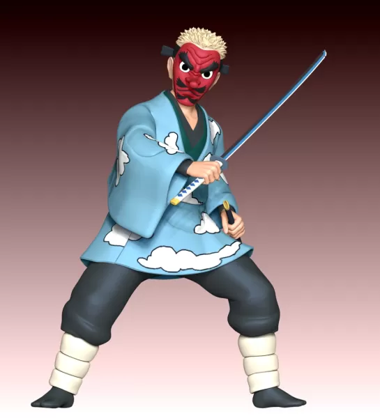 Sakonji Urokodaki - Demon Slayer - Model preview 9