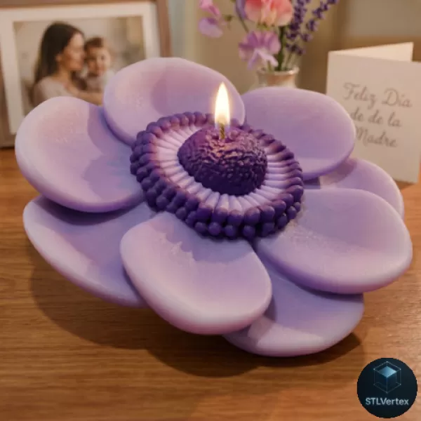 Anemone Flower 3D Printable Model - Model preview 1