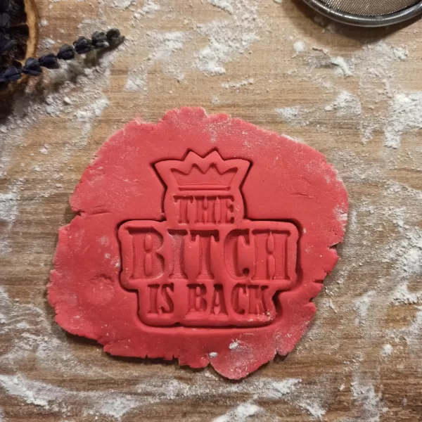 The Bitch is Back Divorced Cookie Cutter, Funny Divorce Figure - Model preview 5