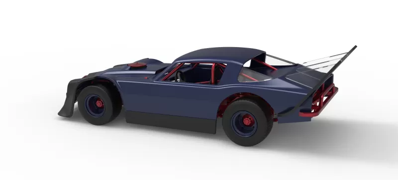Vintage Dirt late model Race car Version 4 Scale 1:25 - Model preview 12