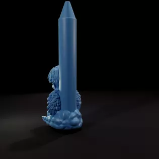 Praying Cherub Angel Candle 3D Printable Model