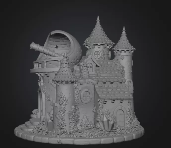 Enchanted Moon Observatory STL File for 3D Print - Model preview 9