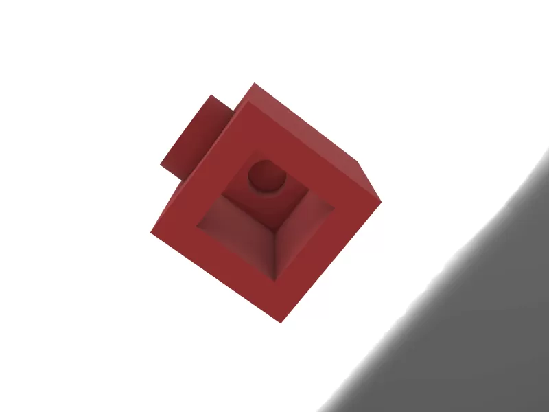 LEGO Brick 1X1 with 1 Knob on one Side - Model preview 3