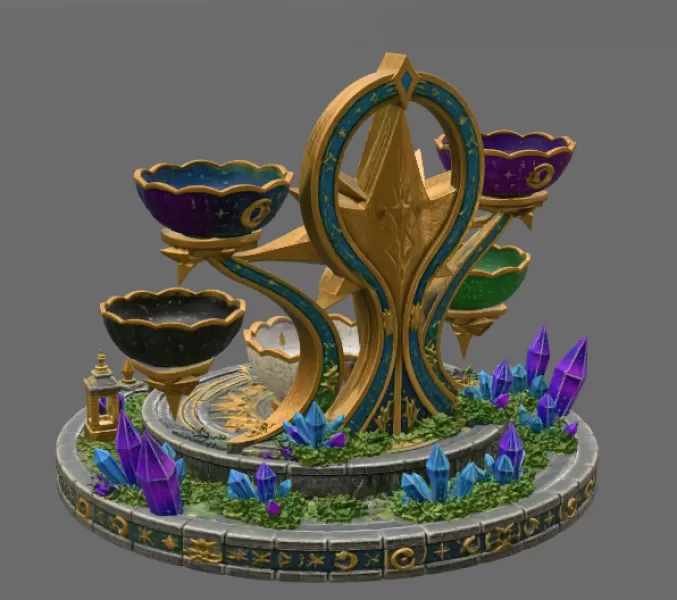 Astral Constellation Offering Sanctuary STL File for 3D Print - Model preview 11