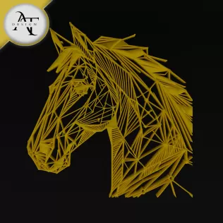 Horse - Geometric - 2D Wall Art Decor