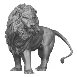 Lion Sculpture 3D Print Model - Model thumbnail 2