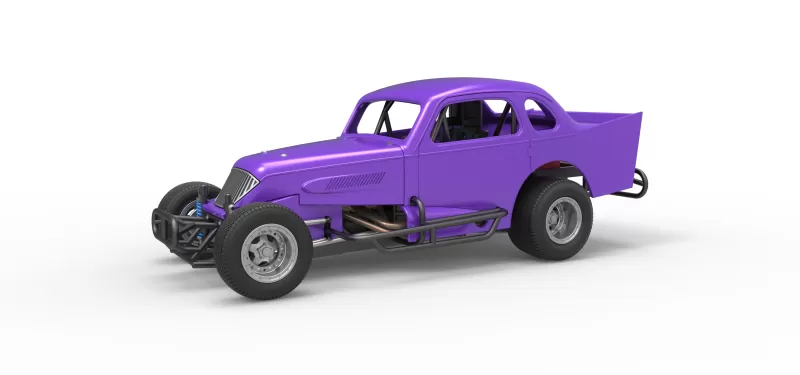 Vintage Dirt Modified stock car Scale 1:25 - Model preview 1