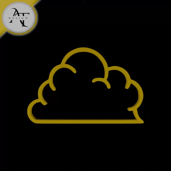 Simple Cloud Symbol - 2D Art - Model preview 1