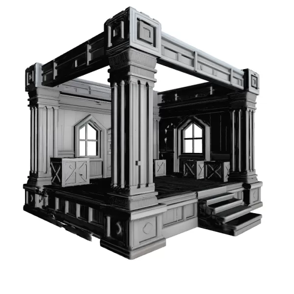 Modern Room 3D Printable Model - Model preview 4