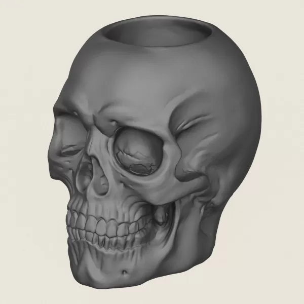 Skull Plant Pot - Model preview 1
