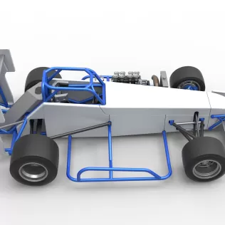 Supermodified front engine race car V4 Scale 1:25 - Model thumbnail 22