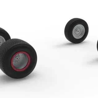 Wheel Set of Dirt Silver Crown Champ car Scale 1:25 - Model thumbnail 9