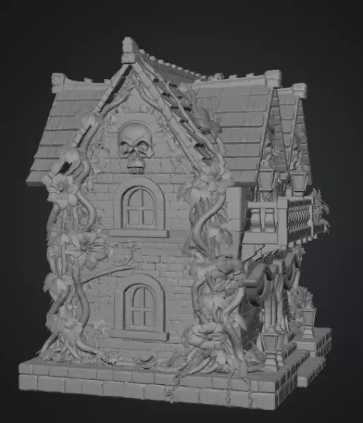 Cursed Watcher Manor STL File for 3D Print - Model preview 13