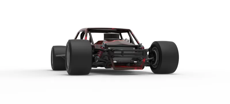 Vintage Asphalt Modified stock car V13 Scale 1:25 - Model preview 27