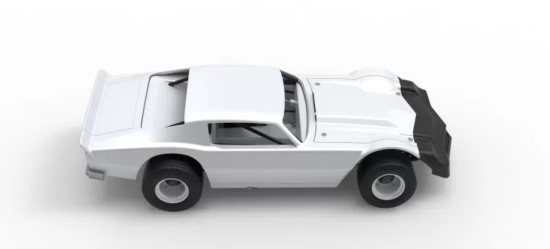 Vintage Dirt late model Race car Version 3 Scale 1:25 - Model preview 23