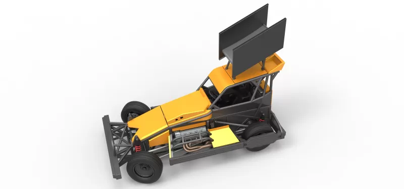 New Zealand Superstock car while turning Version 4 Scale 1:25 - Model preview 4