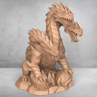 Monster Dragon Sculpture - Model thumbnail 5