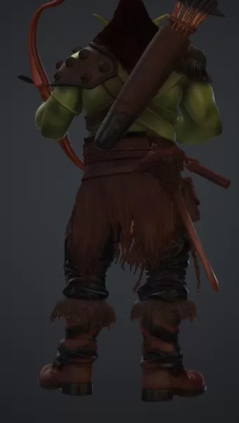 Wilder orc mit bogen - Model preview 3