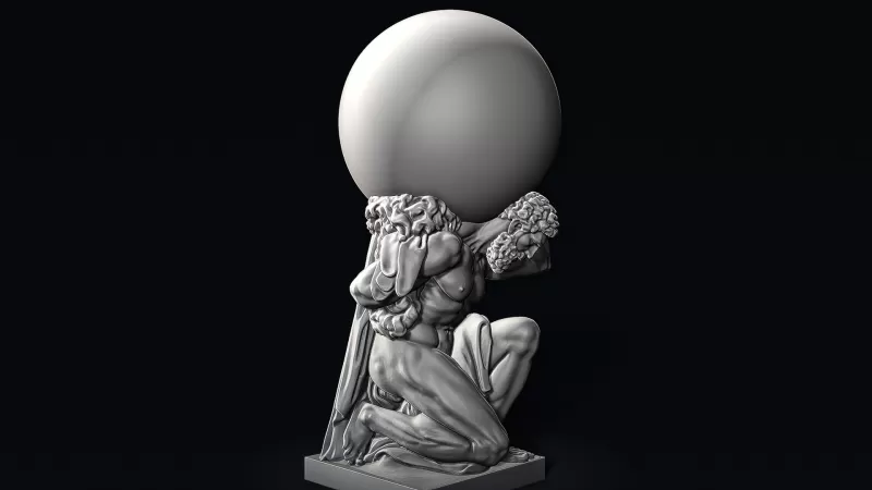 Hercules Statue Holding the Globe #RoZ - Model preview 9