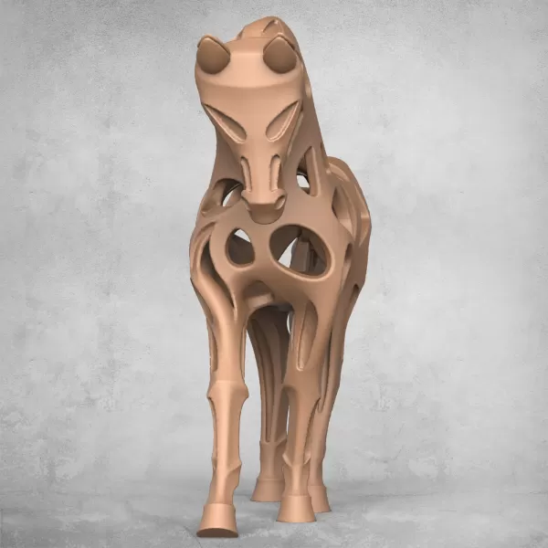 Modern Horse Statue - Model preview 3