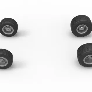 Wheel set of Northeast Dirt Modified stock car V3 Scale 1:25 - Model thumbnail 6
