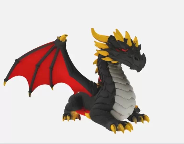 3d-printed-dragon-for-showcae-decoration - Model preview 2