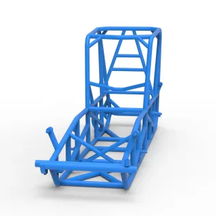 Frame of Vintage Dirt Silver Crown Car Scale 1:25 - Model thumbnail 4