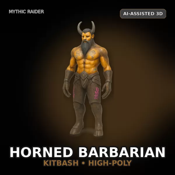 Beastfolk Heroes Pack (10 Characters) – High-Poly Kitbash - Model preview 20