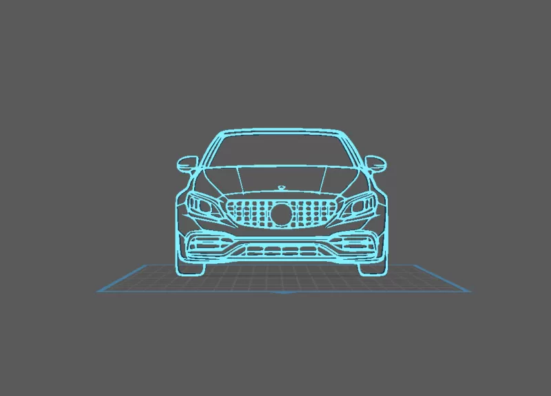 Mercedes - C63 AMG Wall Art - Model preview 2