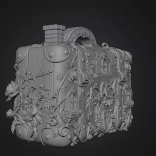 Fantasy Suitcase House STL File for 3D Print - Model thumbnail 10