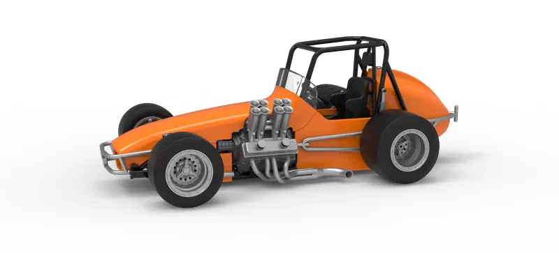 Vintage Pavement Sprint car Scale 1:25 - Model preview 1