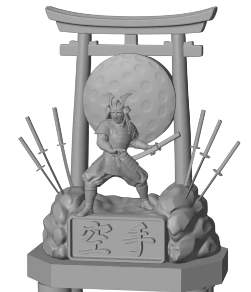 Samurai Karate Trophy – Premium 3D Model - Model preview 8